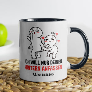 22Feels® Pärchen Geschenk zum Jahrestag, Hochzeitstag, Valentinstag etc. - Tasse mit Spruch (Weiss-Schwarz, 320ml)-TwoTone Tasse Weiss-Schwarz 320ml-22Feels