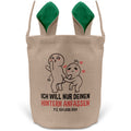 22Feels® Männer Frauen Osterkorb Ehefrau Ehemann Freund Freundin Ostern mit Henkel Ostergeschenk Tragetasche Ostern Deko Osternest Körbchen Hasenohren (Beige/Grün)-Ostern Tragetasche-22Feels