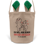 22Feels® Männer Frauen Osterkorb Ehefrau Ehemann Freund Freundin Ostern mit Henkel Ostergeschenk Tragetasche Ostern Deko Osternest Körbchen Hasenohren (Beige/Grün)-Ostern Tragetasche-22Feels