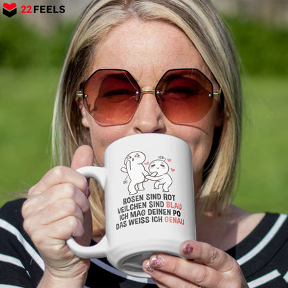 22Feels® Pärchen Geschenk zum Jahrestag, Hochzeitstag, Valentinstag etc. - XL Tasse mit Spruch (Weiss, 440ml)-Weisse XL Tasse 440ml-22Feels