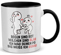 22Feels® Pärchen Geschenk zum Jahrestag, Hochzeitstag, Valentinstag etc. - Tasse mit Spruch (Weiss-Schwarz, 320ml)-TwoTone Tasse Weiss-Schwarz 320ml-22Feels