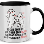 22Feels® Pärchen Geschenk zum Jahrestag, Hochzeitstag, Valentinstag etc. - Tasse mit Spruch (Weiss-Schwarz, 320ml)-TwoTone Tasse Weiss-Schwarz 320ml-22Feels