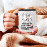 22Feels® Pärchen Geschenk zum Jahrestag, Hochzeitstag, Valentinstag etc. - Tasse mit Spruch (Weiss-Schwarz, 320ml)-TwoTone Tasse Weiss-Schwarz 320ml-22Feels