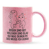 22Feels® Pärchen Geschenk zum Jahrestag, Hochzeitstag, Valentinstag etc. - Glitzertasse mit Spruch (Pink, 320ml)-Glitzertasse Pink 320ml-22Feels