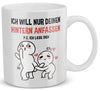 22Feels® Geschenk für Paare - Tasse mit Spruch: Ich Will Nur Deinen Hintern Anfassen (Weiss, 320ml)-Weisse Tasse 320ml-22Feels