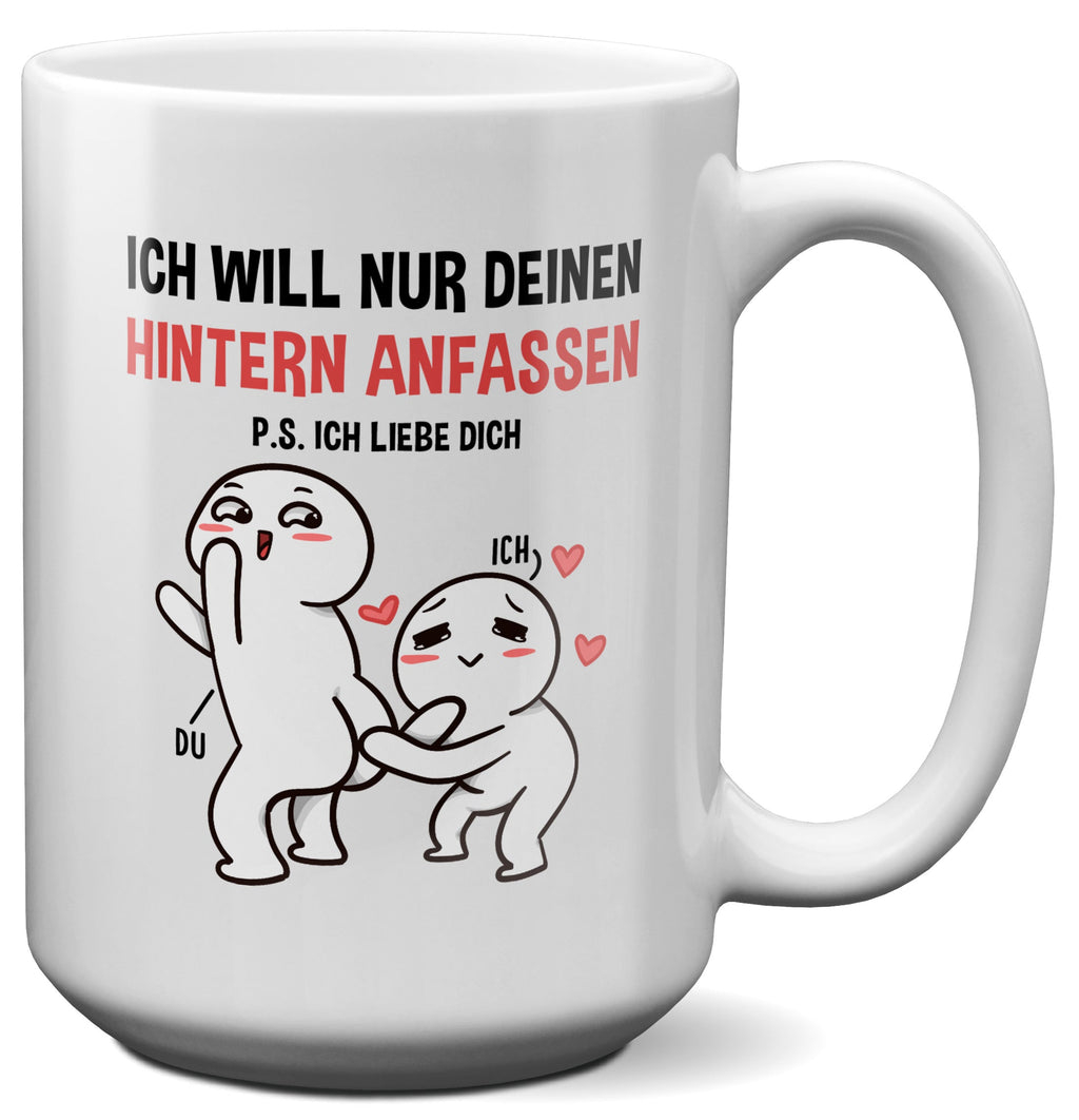 22Feels® Pärchen Geschenk zum Jahrestag, Hochzeitstag, Valentinstag etc. - XL Tasse mit Spruch (Weiss, 440ml)-Weisse XL Tasse 440ml-22Feels