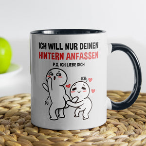 22Feels® Pärchen Geschenk zum Jahrestag, Hochzeitstag, Valentinstag etc. - Tasse mit Spruch (Weiss-Schwarz, 320ml)-TwoTone Tasse Weiss-Schwarz 320ml-22Feels