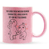 22Feels® Pärchen Geschenk zum Jahrestag, Hochzeitstag, Valentinstag etc. - Glitzertasse mit Spruch (Pink, 320ml)-Glitzertasse Pink 320ml-22Feels
