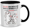 22Feels® Pärchen Geschenk zum Jahrestag, Hochzeitstag, Valentinstag etc. - Tasse mit Spruch (Weiss-Schwarz, 320ml)-TwoTone Tasse Weiss-Schwarz 320ml-22Feels