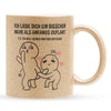 22Feels® Pärchen Geschenk zum Jahrestag, Hochzeitstag, Valentinstag etc. - Glitzertasse mit Spruch (Gold, 320ml)-Glitzertasse Gold 320ml-22Feels