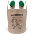 22Feels® Männer Frauen Osterkorb Ehefrau Ehemann Freund Freundin Ostern mit Henkel Ostergeschenk Tragetasche Ostern Deko Osternest Körbchen Hasenohren (Beige/Grün)-Ostern Tragetasche-22Feels