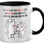 22Feels® Pärchen Geschenk zum Jahrestag, Hochzeitstag, Valentinstag etc. - Tasse mit Spruch (Weiss-Schwarz, 320ml)-TwoTone Tasse Weiss-Schwarz 320ml-22Feels