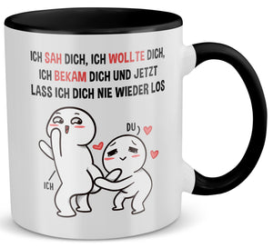 22Feels® Pärchen Geschenk zum Jahrestag, Hochzeitstag, Valentinstag etc. - Tasse mit Spruch (Weiss-Schwarz, 320ml)-TwoTone Tasse Weiss-Schwarz 320ml-22Feels