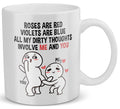 22Feels® Geschenk für Paare - Tasse mit Spruch: Roses Are Red (Weiss, 320ml)-Weisse Tasse 320ml-22Feels