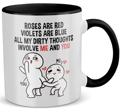 22Feels® Pärchen Geschenk zum Jahrestag, Hochzeitstag, Valentinstag etc. - Tasse mit Spruch (Weiss-Schwarz, 320ml)-TwoTone Tasse Weiss-Schwarz 320ml-22Feels