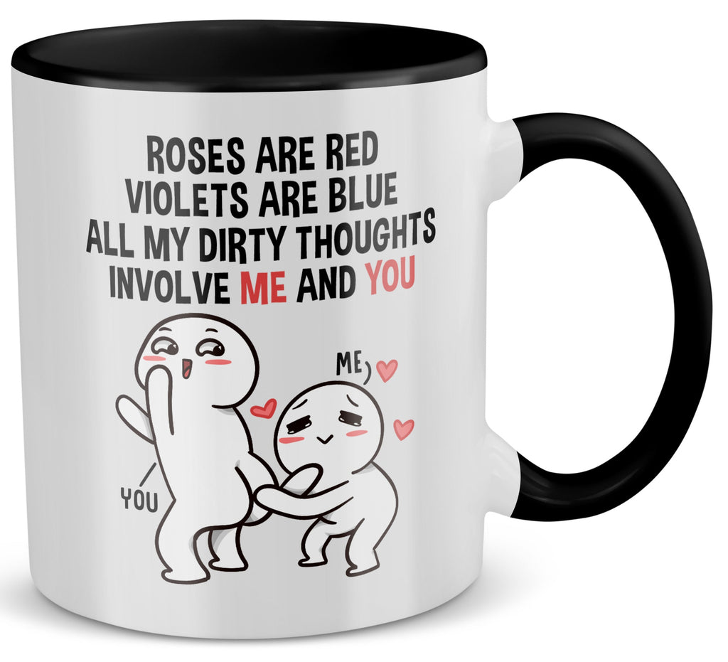 22Feels® Pärchen Geschenk zum Jahrestag, Hochzeitstag, Valentinstag etc. - Tasse mit Spruch (Weiss-Schwarz, 320ml)-TwoTone Tasse Weiss-Schwarz 320ml-22Feels