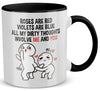22Feels® Pärchen Geschenk zum Jahrestag, Hochzeitstag, Valentinstag etc. - Tasse mit Spruch (Weiss-Schwarz, 320ml)-TwoTone Tasse Weiss-Schwarz 320ml-22Feels
