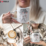 22Feels® Paar Geschenk zum Jahrestag, Hochzeitstag, Valentinstag etc. - Tasse mit Spruch: Roses are red (Herzhenkel, Weiss, 320ml)-Tasse Weiss Herzhenkel 320ml-22Feels