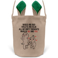 22Feels® Männer Frauen Osterkorb Ehefrau Ehemann Freund Freundin Ostern mit Henkel Ostergeschenk Tragetasche Ostern Deko Osternest Körbchen Hasenohren (Beige/Grün)-Ostern Tragetasche-22Feels