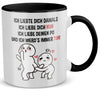 22Feels® Pärchen Geschenk zum Jahrestag, Hochzeitstag, Valentinstag etc. - Tasse mit Spruch (Weiss-Schwarz, 320ml)-TwoTone Tasse Weiss-Schwarz 320ml-22Feels