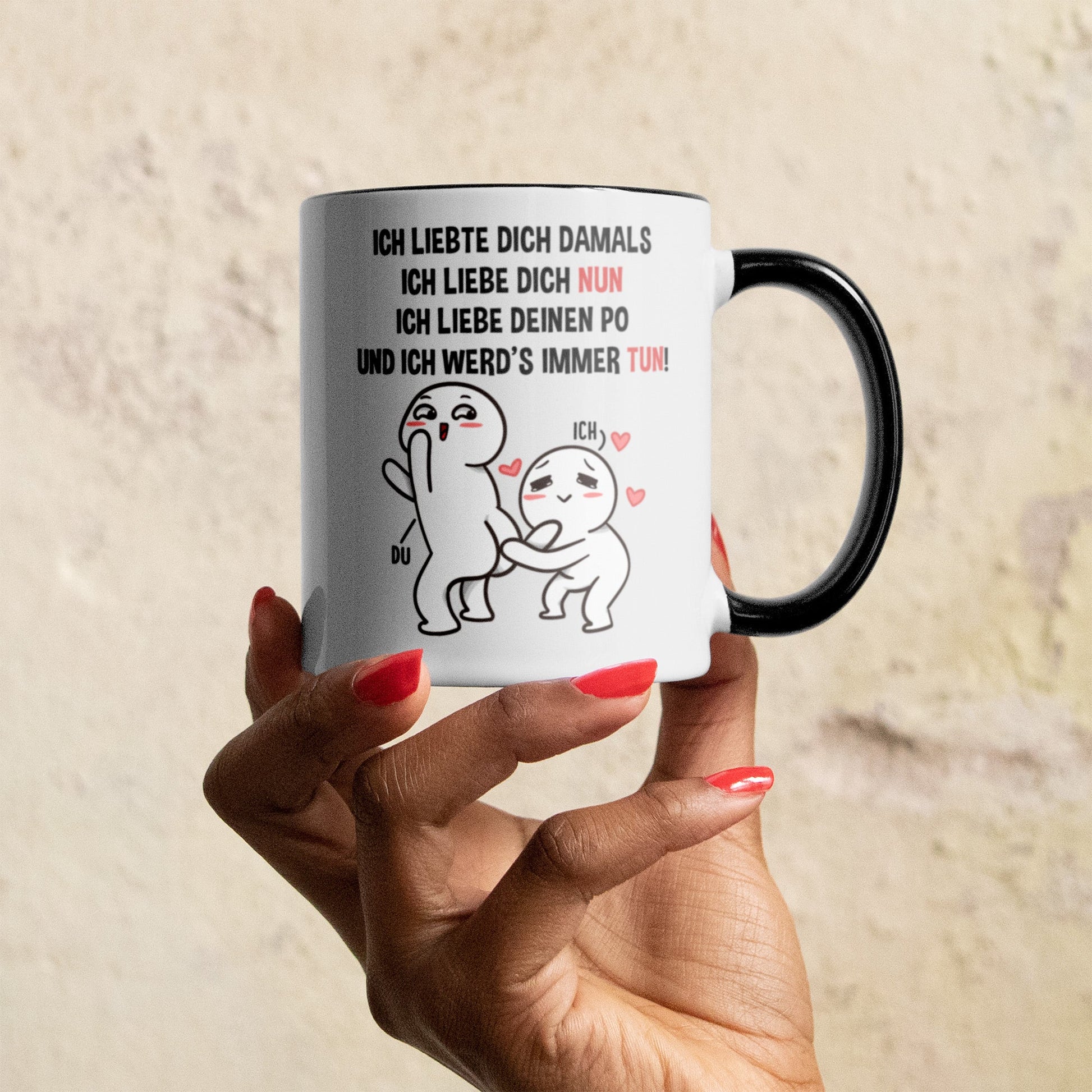 22Feels® Pärchen Geschenk zum Jahrestag, Hochzeitstag, Valentinstag etc. - Tasse mit Spruch (Weiss-Schwarz, 320ml)-TwoTone Tasse Weiss-Schwarz 320ml-22Feels