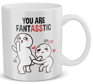 22Feels® Geschenk für Paare - Tasse mit Spruch: You Are Fantasstic (Weiss, 320ml)-Weisse Tasse 320ml-22Feels