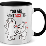 22Feels® Pärchen Geschenk zum Jahrestag, Hochzeitstag, Valentinstag etc. - Tasse mit Spruch (Weiss-Schwarz, 320ml)-TwoTone Tasse Weiss-Schwarz 320ml-22Feels