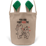 22Feels® Männer Frauen Osterkorb Ehefrau Ehemann Freund Freundin Ostern mit Henkel Ostergeschenk Tragetasche Ostern Deko Osternest Körbchen Hasenohren (Beige/Grün)-Ostern Tragetasche-22Feels