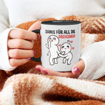 22Feels® Pärchen Geschenk zum Jahrestag, Hochzeitstag, Valentinstag etc. - Tasse mit Spruch (Weiss-Schwarz, 320ml)-TwoTone Tasse Weiss-Schwarz 320ml-22Feels