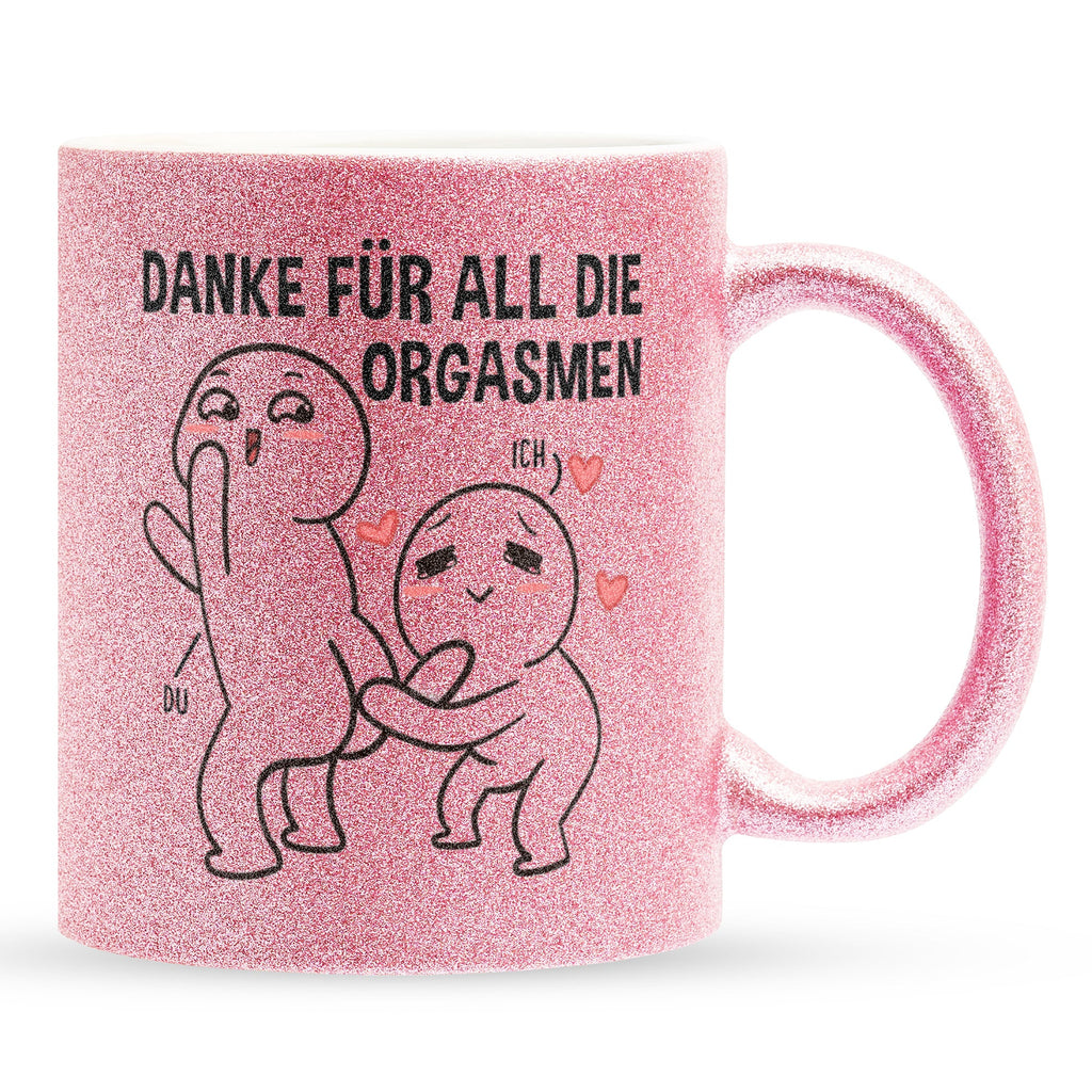 22Feels® Pärchen Geschenk zum Jahrestag, Hochzeitstag, Valentinstag etc. - Glitzertasse mit Spruch (Pink, 320ml)-Glitzertasse Pink 320ml-22Feels