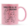 22Feels® Pärchen Geschenk zum Jahrestag, Hochzeitstag, Valentinstag etc. - Glitzertasse mit Spruch (Pink, 320ml)-Glitzertasse Pink 320ml-22Feels