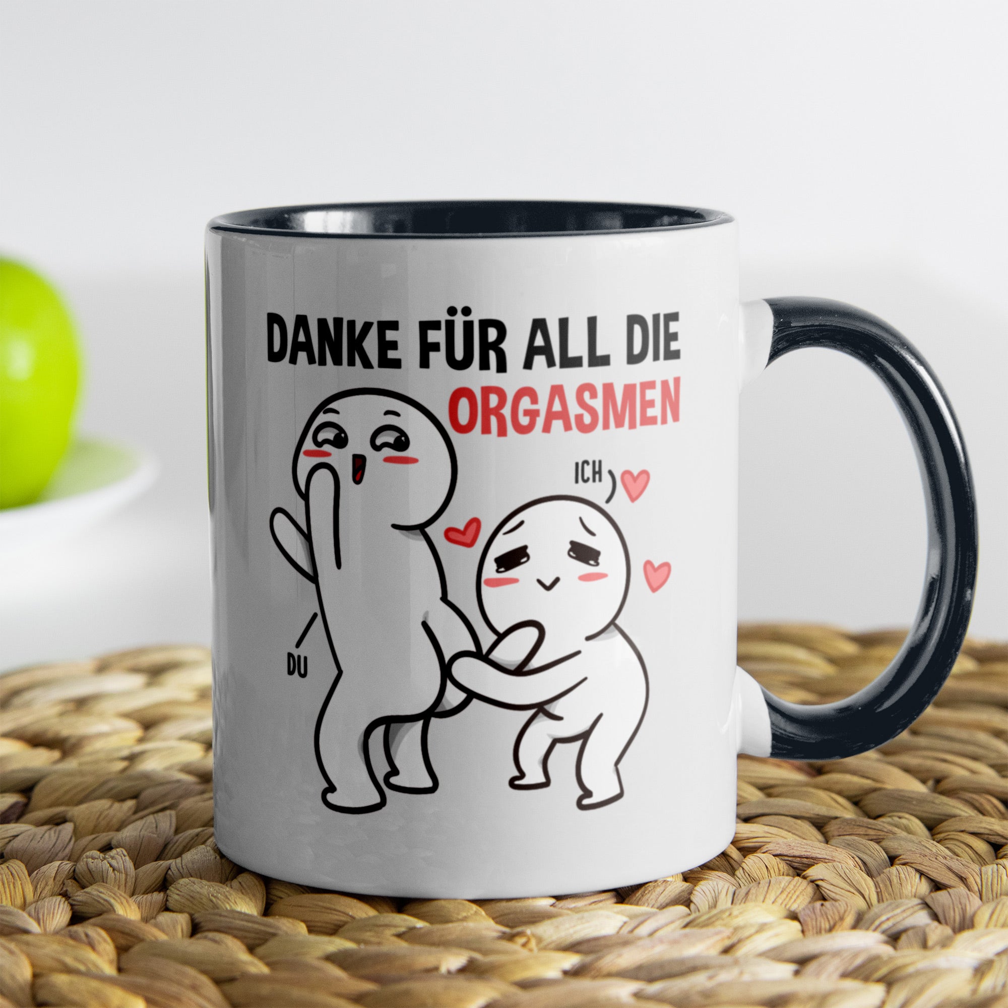 22Feels® Pärchen Geschenk zum Jahrestag, Hochzeitstag, Valentinstag etc. - Tasse mit Spruch (Weiss-Schwarz, 320ml)-TwoTone Tasse Weiss-Schwarz 320ml-22Feels