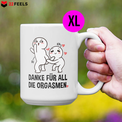 22Feels® Pärchen Geschenk zum Jahrestag, Hochzeitstag, Valentinstag etc. - XL Tasse mit Spruch (Weiss, 440ml)-Weisse XL Tasse 440ml-22Feels