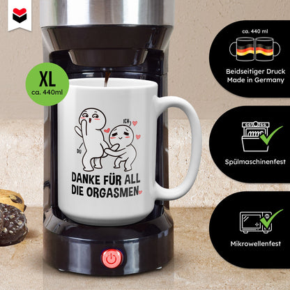 22Feels® Pärchen Geschenk zum Jahrestag, Hochzeitstag, Valentinstag etc. - XL Tasse mit Spruch (Weiss, 440ml)-Weisse XL Tasse 440ml-22Feels