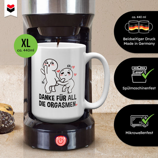 22Feels® Pärchen Geschenk zum Jahrestag, Hochzeitstag, Valentinstag etc. - XL Tasse mit Spruch (Weiss, 440ml)-Weisse XL Tasse 440ml-22Feels