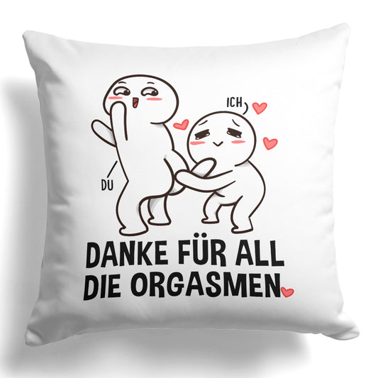 22Feels® Paar Geschenk zum Jahrestag, Valentinstag, Hochzeitstag etc. - Kissen mit Spruch (Weiss 40x40cm)-Kissen Weiss 40x40-22Feels