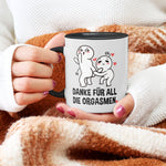 22Feels® Pärchen Geschenk zum Jahrestag, Hochzeitstag, Valentinstag etc. - Tasse mit Spruch (Weiss-Schwarz, 320ml)-TwoTone Tasse Weiss-Schwarz 320ml-22Feels