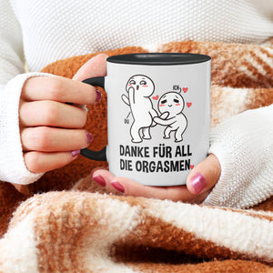 22Feels® Pärchen Geschenk zum Jahrestag, Hochzeitstag, Valentinstag etc. - Tasse mit Spruch (Weiss-Schwarz, 320ml)-TwoTone Tasse Weiss-Schwarz 320ml-22Feels