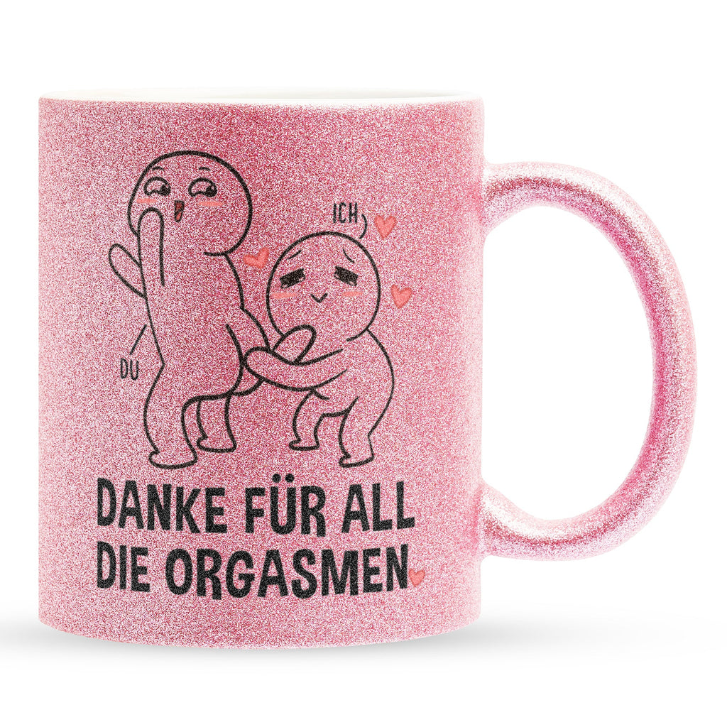 22Feels® Pärchen Geschenk zum Jahrestag, Hochzeitstag, Valentinstag etc. - Glitzertasse mit Spruch (Pink, 320ml)-Glitzertasse Pink 320ml-22Feels