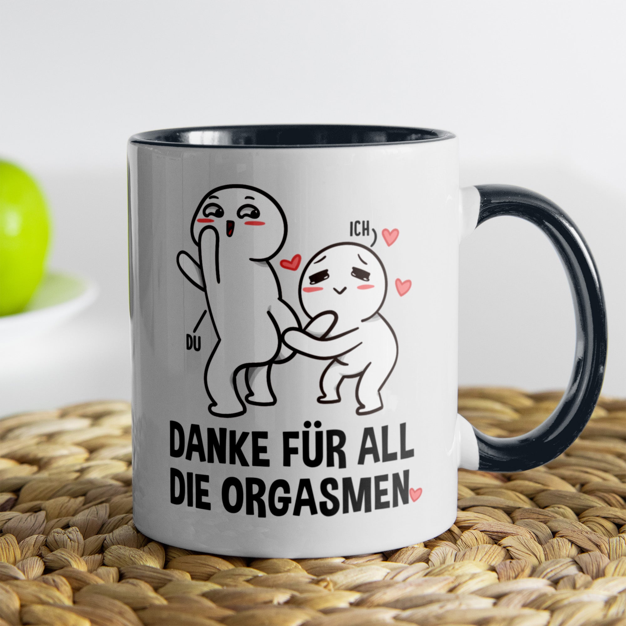 22Feels® Pärchen Geschenk zum Jahrestag, Hochzeitstag, Valentinstag etc. - Tasse mit Spruch (Weiss-Schwarz, 320ml)-TwoTone Tasse Weiss-Schwarz 320ml-22Feels