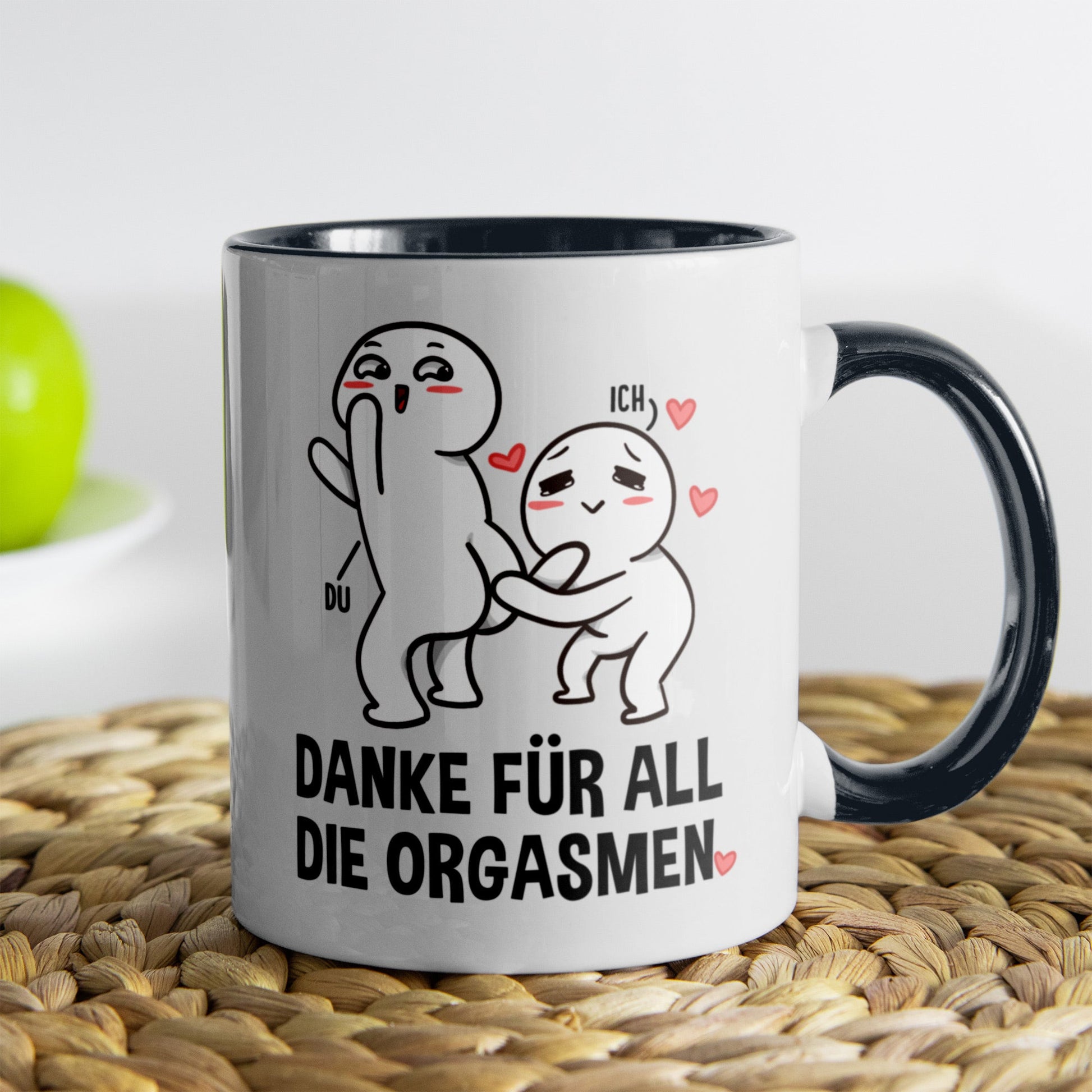 22Feels® Pärchen Geschenk zum Jahrestag, Hochzeitstag, Valentinstag etc. - Tasse mit Spruch (Weiss-Schwarz, 320ml)-TwoTone Tasse Weiss-Schwarz 320ml-22Feels