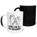 22Feels® Pärchen Geschenk zum Jahrestag, Hochzeitstag, Valentinstag etc. - Zaubertasse mit Spruch (Matt-Schwarz und Weiss, 320ml)-Farbwechsel Tasse Matt 320ml-22Feels