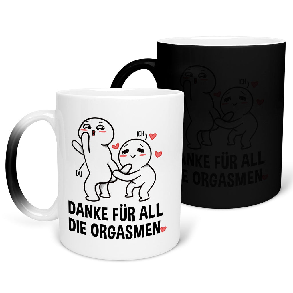 22Feels® Pärchen Geschenk zum Jahrestag, Hochzeitstag, Valentinstag etc. - Zaubertasse mit Spruch (Matt-Schwarz und Weiss, 320ml)-Farbwechsel Tasse Matt 320ml-22Feels