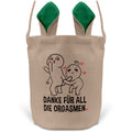 22Feels® Männer Frauen Osterkorb Ehefrau Ehemann Freund Freundin Ostern mit Henkel Ostergeschenk Tragetasche Ostern Deko Osternest Körbchen Hasenohren (Beige/Grün)-Ostern Tragetasche-22Feels