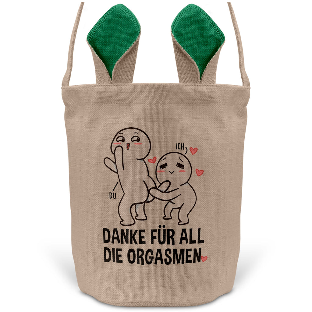 22Feels® Männer Frauen Osterkorb Ehefrau Ehemann Freund Freundin Ostern mit Henkel Ostergeschenk Tragetasche Ostern Deko Osternest Körbchen Hasenohren (Beige/Grün)-Ostern Tragetasche-22Feels