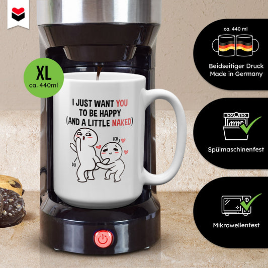 22Feels® Pärchen Geschenk zum Jahrestag, Hochzeitstag, Valentinstag etc. - XL Tasse mit Spruch (Weiss, 440ml)-Weisse XL Tasse 440ml-22Feels