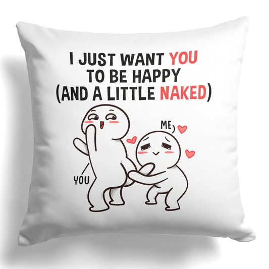 22Feels® Paar Geschenk zum Jahrestag, Valentinstag, Hochzeitstag etc. - Kissen mit Spruch (Weiss 40x40cm)-Kissen Weiss 40x40-22Feels