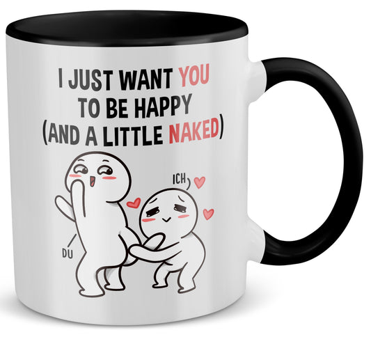 22Feels® Pärchen Geschenk zum Jahrestag, Hochzeitstag, Valentinstag etc. - Tasse mit Spruch (Weiss-Schwarz, 320ml)-TwoTone Tasse Weiss-Schwarz 320ml-22Feels