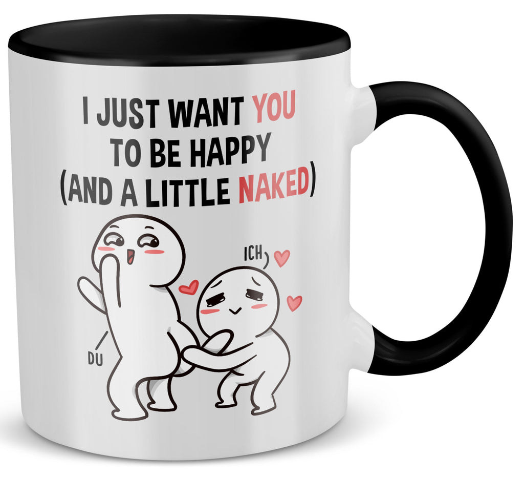 22Feels® Pärchen Geschenk zum Jahrestag, Hochzeitstag, Valentinstag etc. - Tasse mit Spruch (Weiss-Schwarz, 320ml)-TwoTone Tasse Weiss-Schwarz 320ml-22Feels