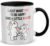 22Feels® Pärchen Geschenk zum Jahrestag, Hochzeitstag, Valentinstag etc. - Tasse mit Spruch (Weiss-Schwarz, 320ml)-TwoTone Tasse Weiss-Schwarz 320ml-22Feels
